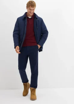 Pull polo en fine maille avec laine mérinos, slim