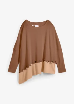 Pull poncho en fine maille