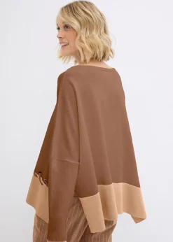Pull poncho en fine maille