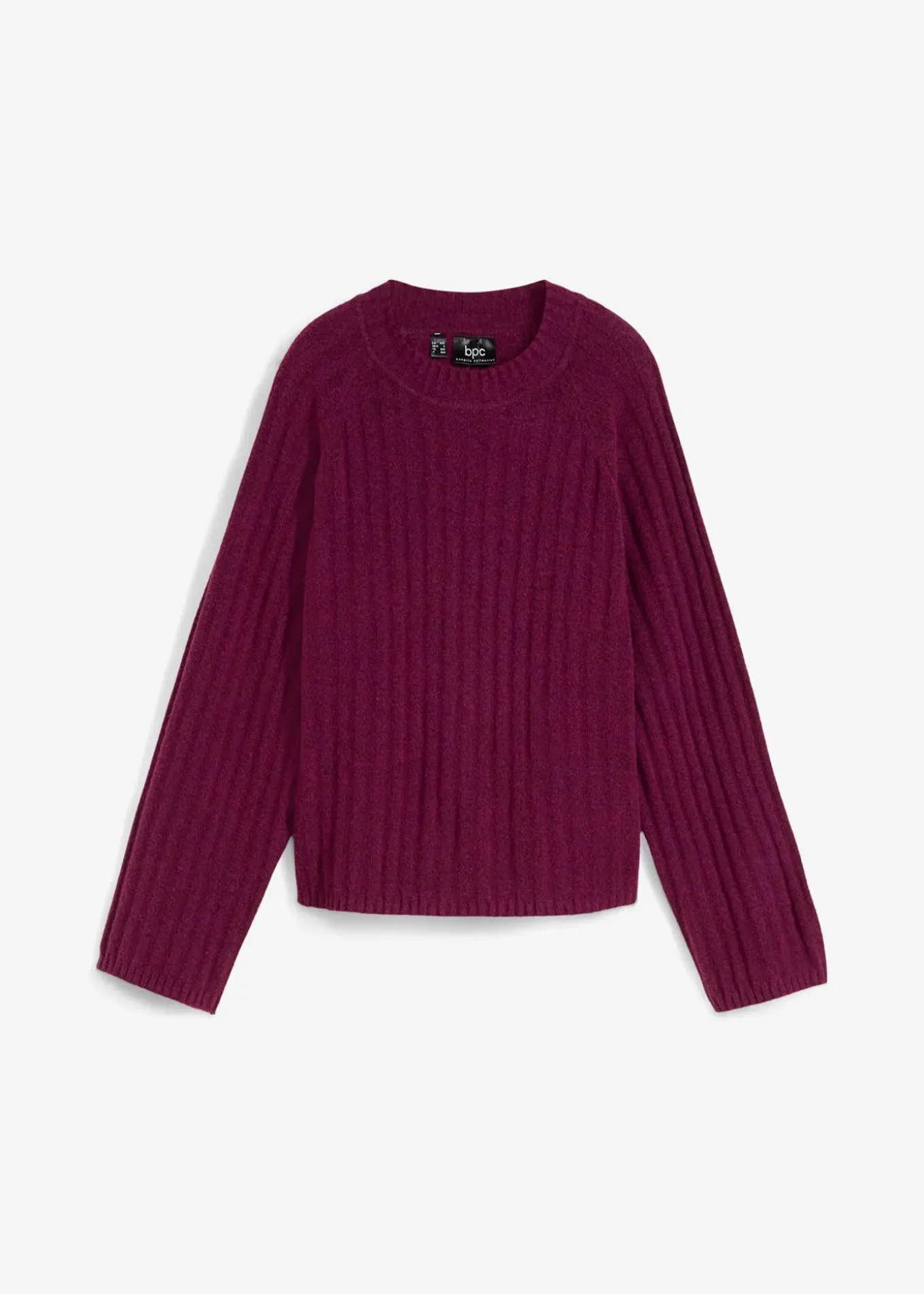 Pull raccourci en maille côtelée