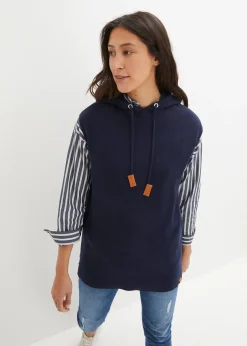 Pull sans manches à capuche, oversize