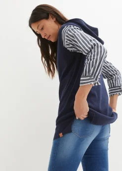 Pull sans manches à capuche, oversize