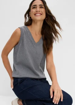 Pull sans manches 100% coton