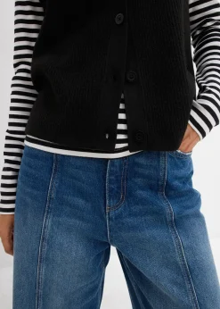 Pull sans manches en grosse maille