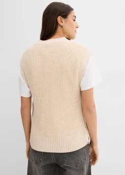 Pull sans manches en maille