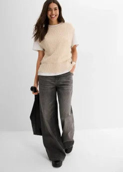 Pull sans manches en maille