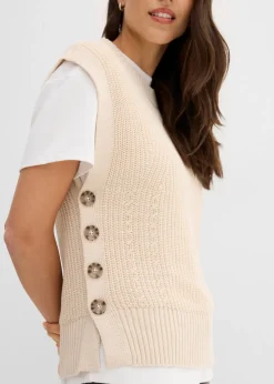 Pull sans manches en maille