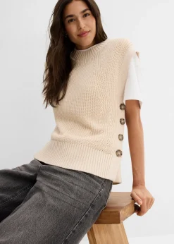 Pull sans manches en maille