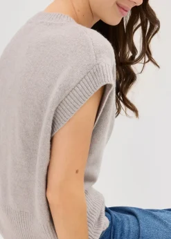 Pull sans manches oversize