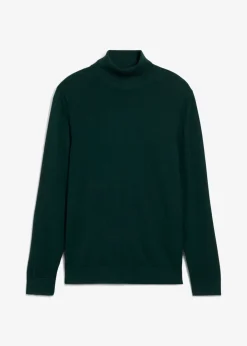 Pull slim à col roulé en fine maille avec laine mérinos