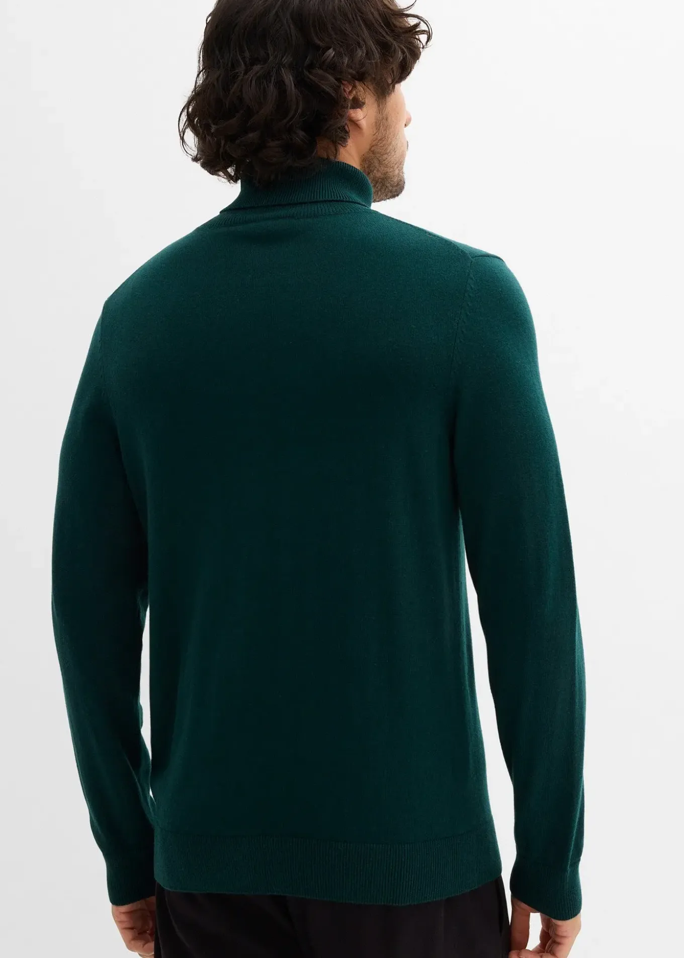 Pull slim à col roulé en fine maille avec laine mérinos
