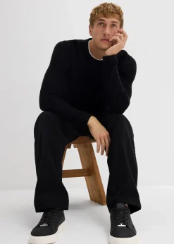 Pull texturé effet 2-en-1 en coton mélangé