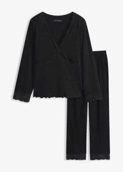 Pyjama à empiècement en dentelle