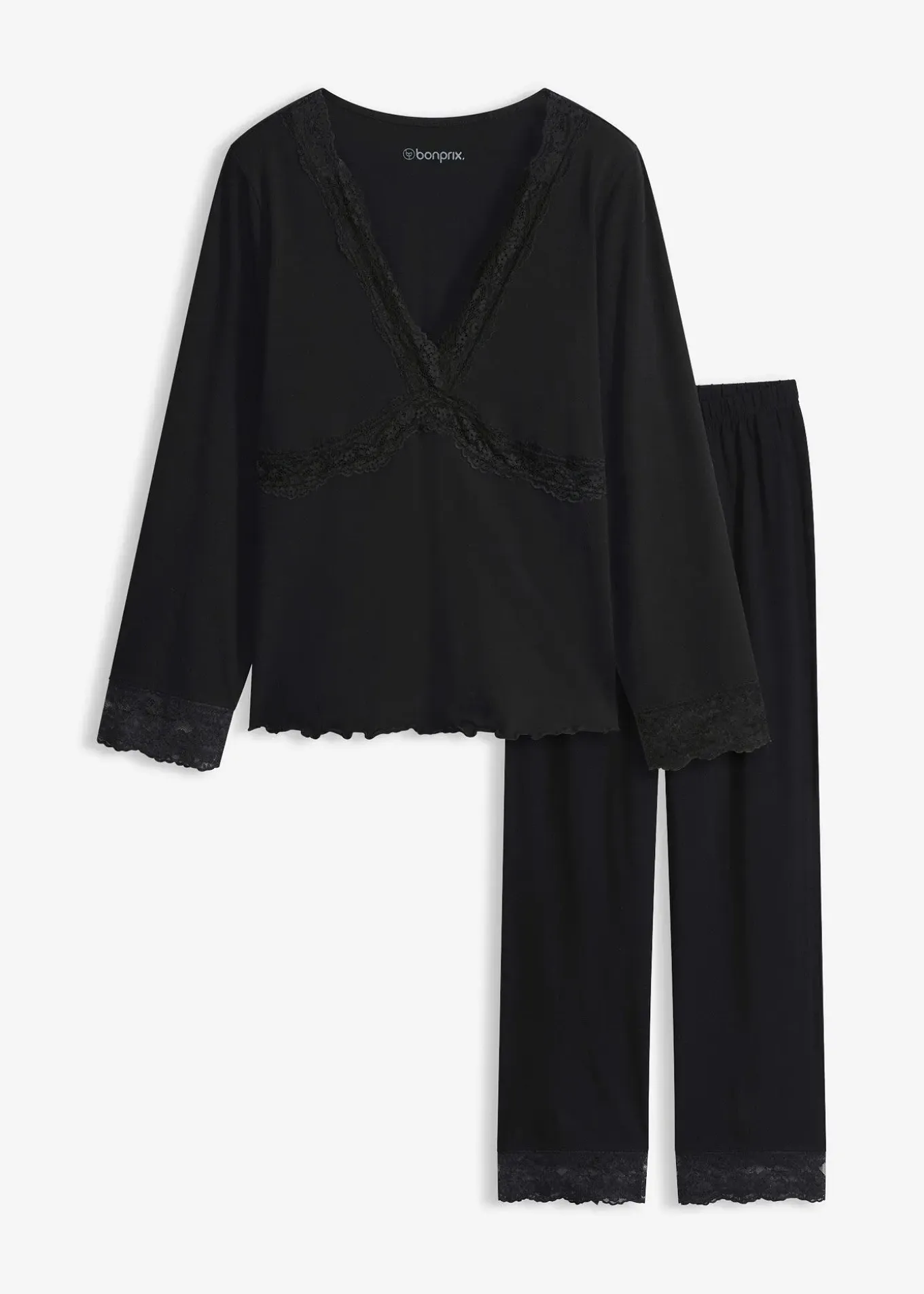 Pyjama à empiècement en dentelle