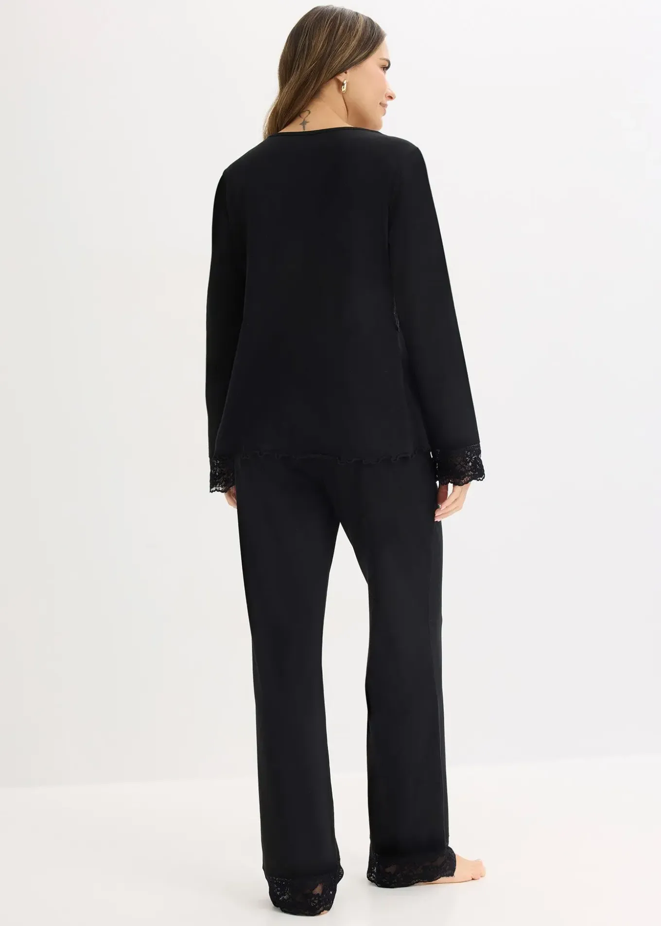 Pyjama à empiècement en dentelle