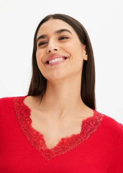 Pyjama à jambes évasées en viscose mélangée