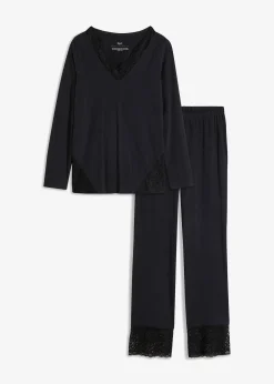 Pyjama avec finitions dentelle