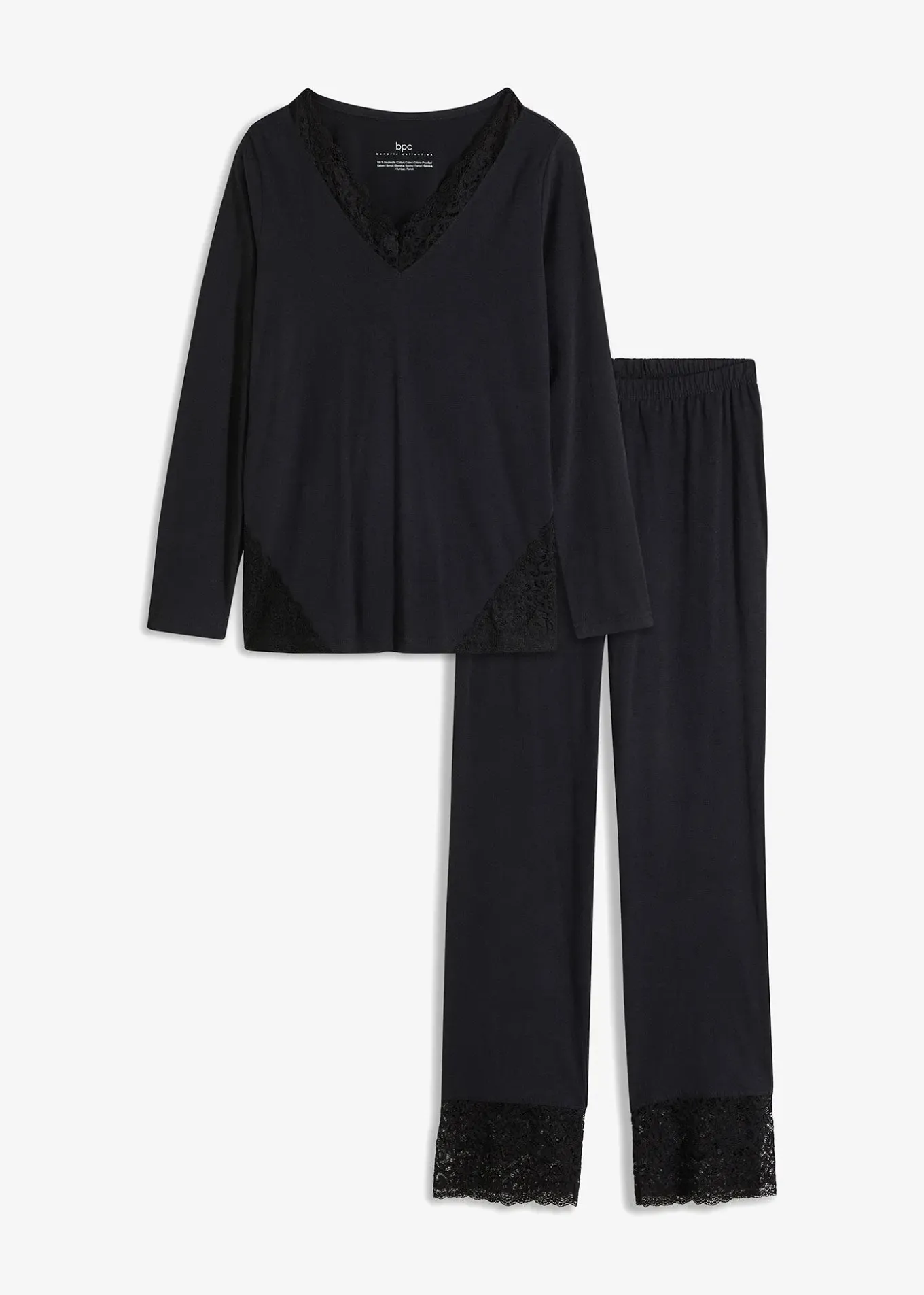 Pyjama avec finitions dentelle