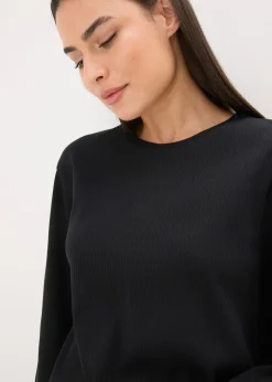 Pyjama avec haut côtelé et pantalon ample