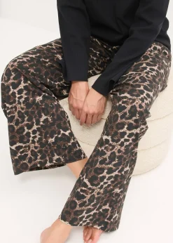 Pyjama avec haut côtelé et pantalon ample