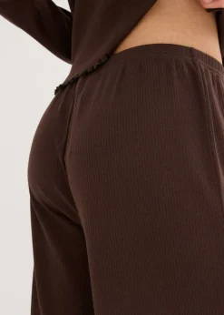 Pyjama boutonné en matière côtelée