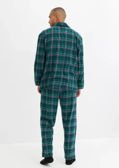 Pyjama boutonné homme en flanelle douce, manches longues