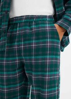 Pyjama boutonné homme en flanelle douce, manches longues