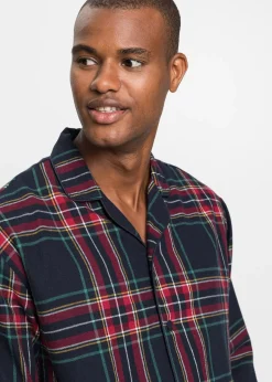 Pyjama boutonné homme en flanelle douce