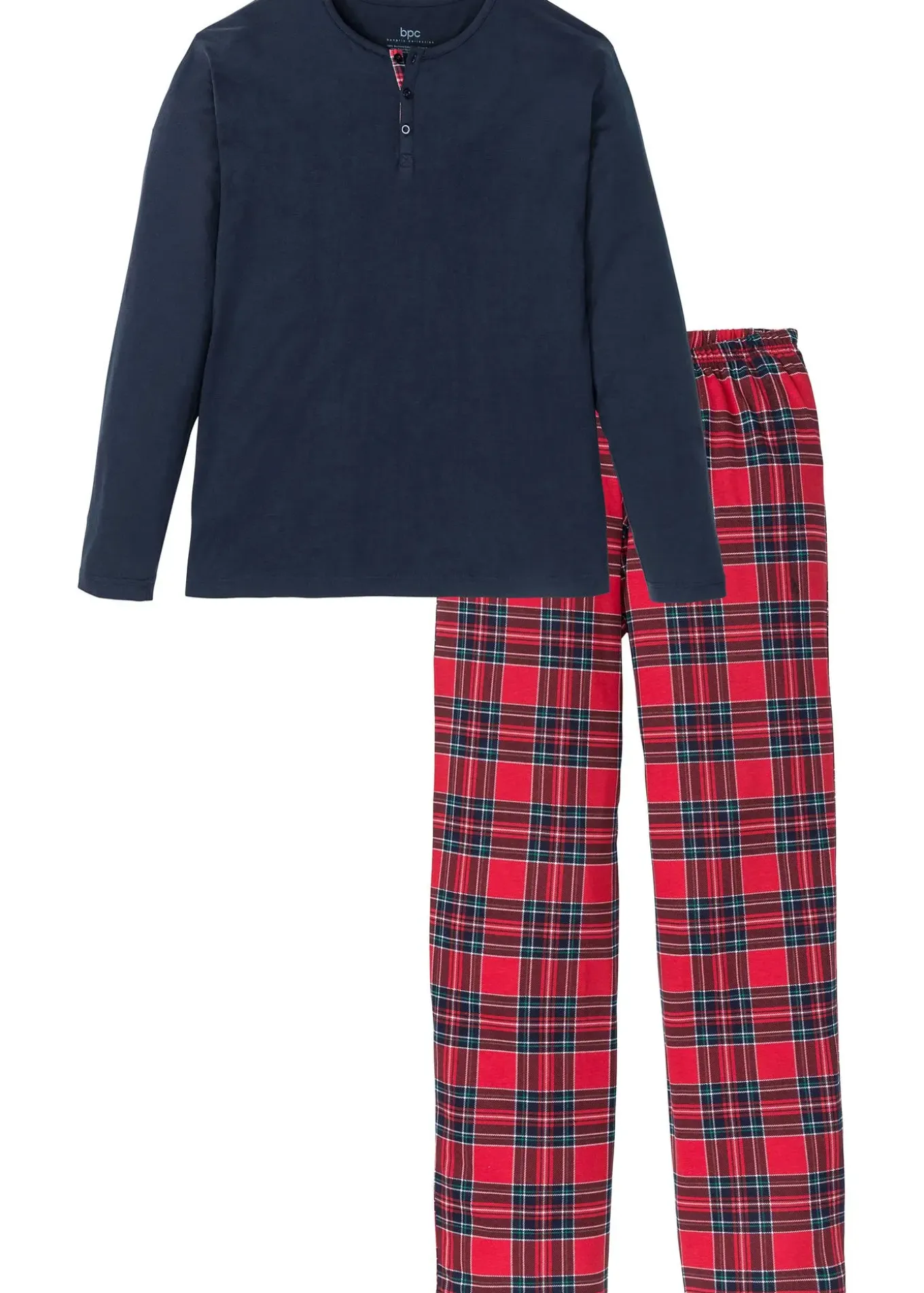 Pyjama col boutonné 100% coton