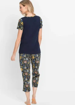 Pyjama corsaire à manches courtes 100% coton