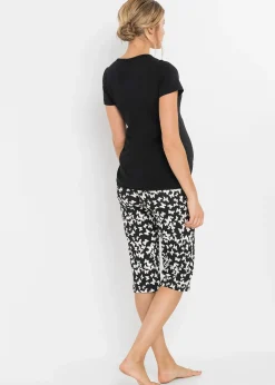 Pyjama corsaire d'allaitement coton