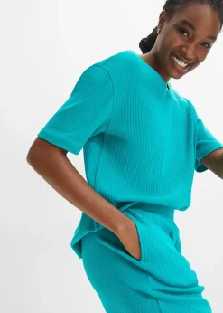 Pyjama côtelé avec pantalon large