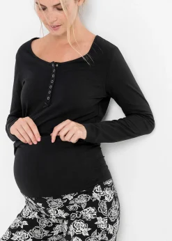 Pyjama d’allaitement en coton extensible