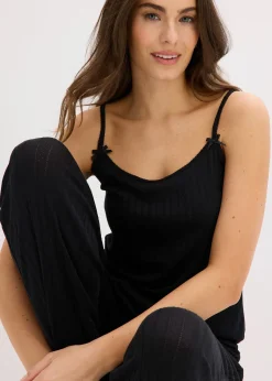 Pyjama doux en jersey pointelle