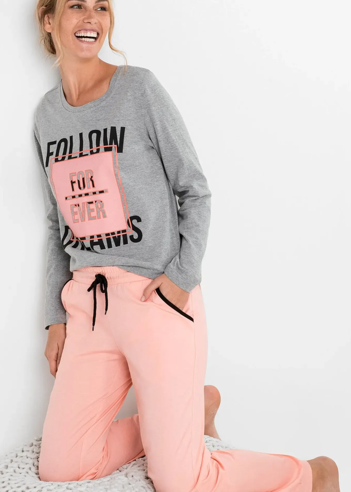 Pyjama en coton et viscose