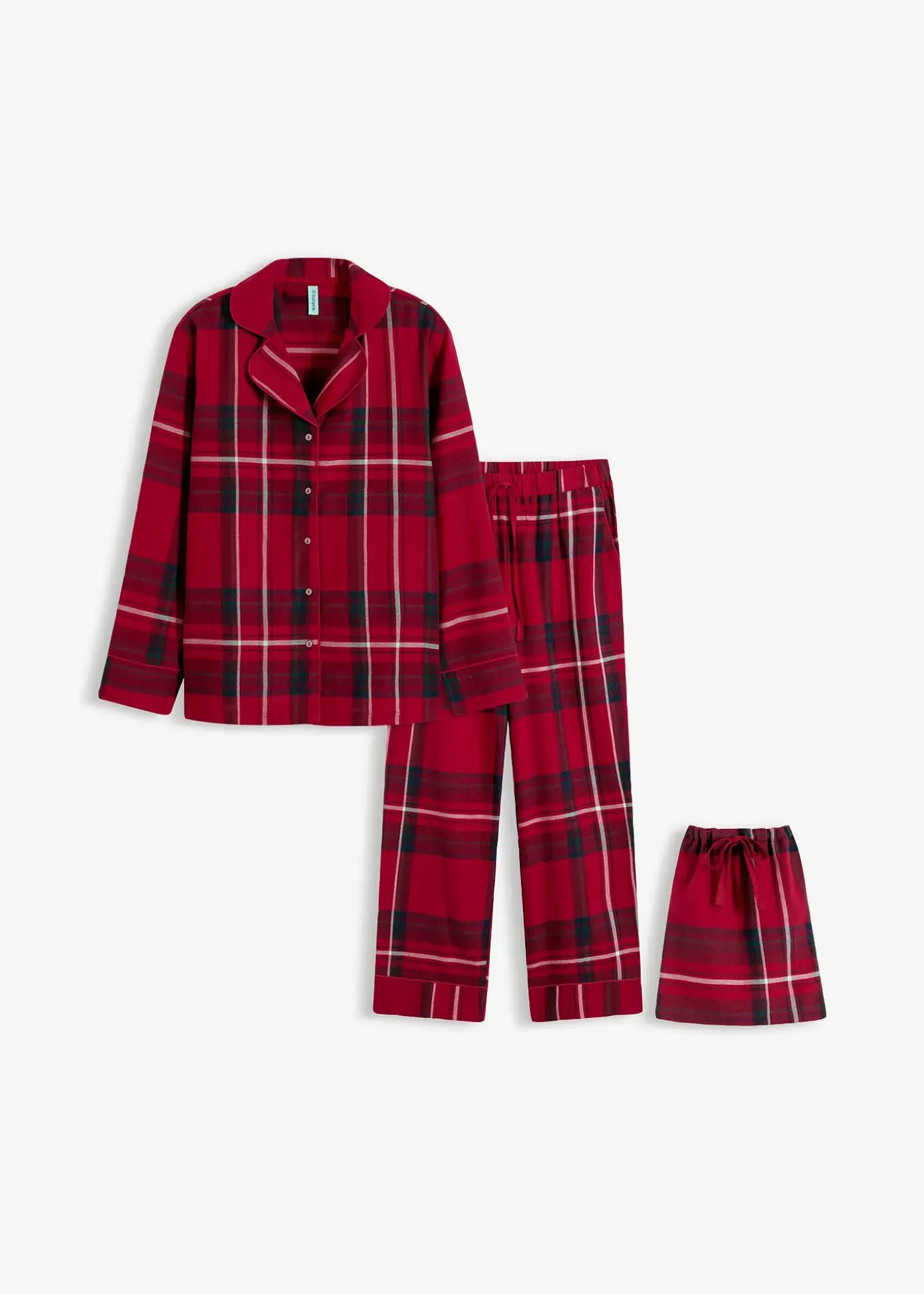 Pyjama en douce flanelle de coton avec pochette cadeau