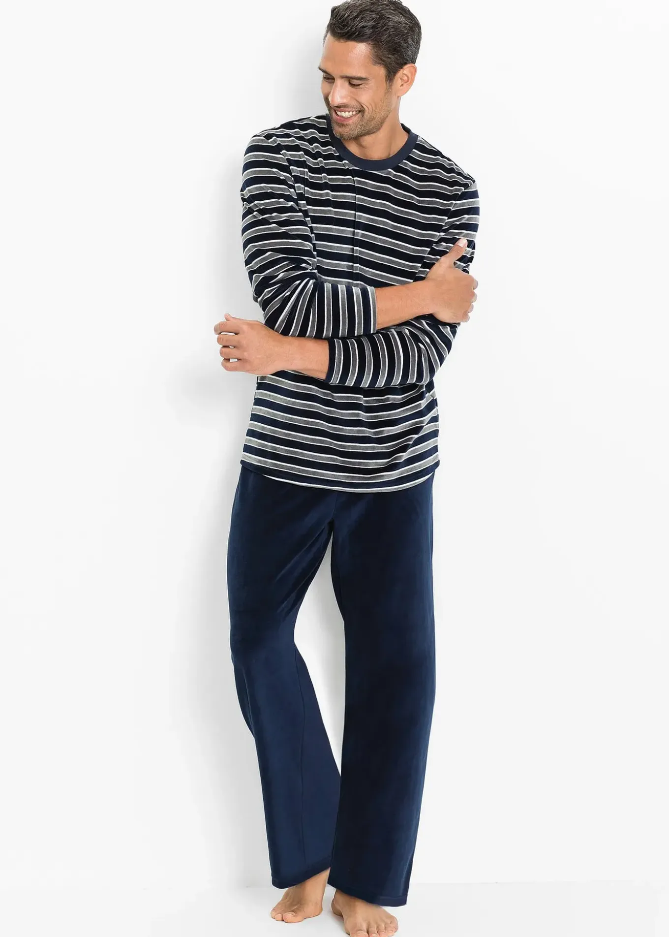 Pyjama en velours doux à manches longues