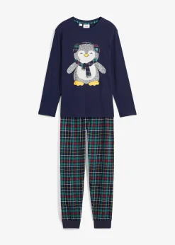 Pyjama enfant avec pantalon en flanelle et coton (ens. 2 pces)