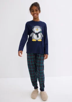 Pyjama enfant avec pantalon en flanelle et coton (ens. 2 pces)