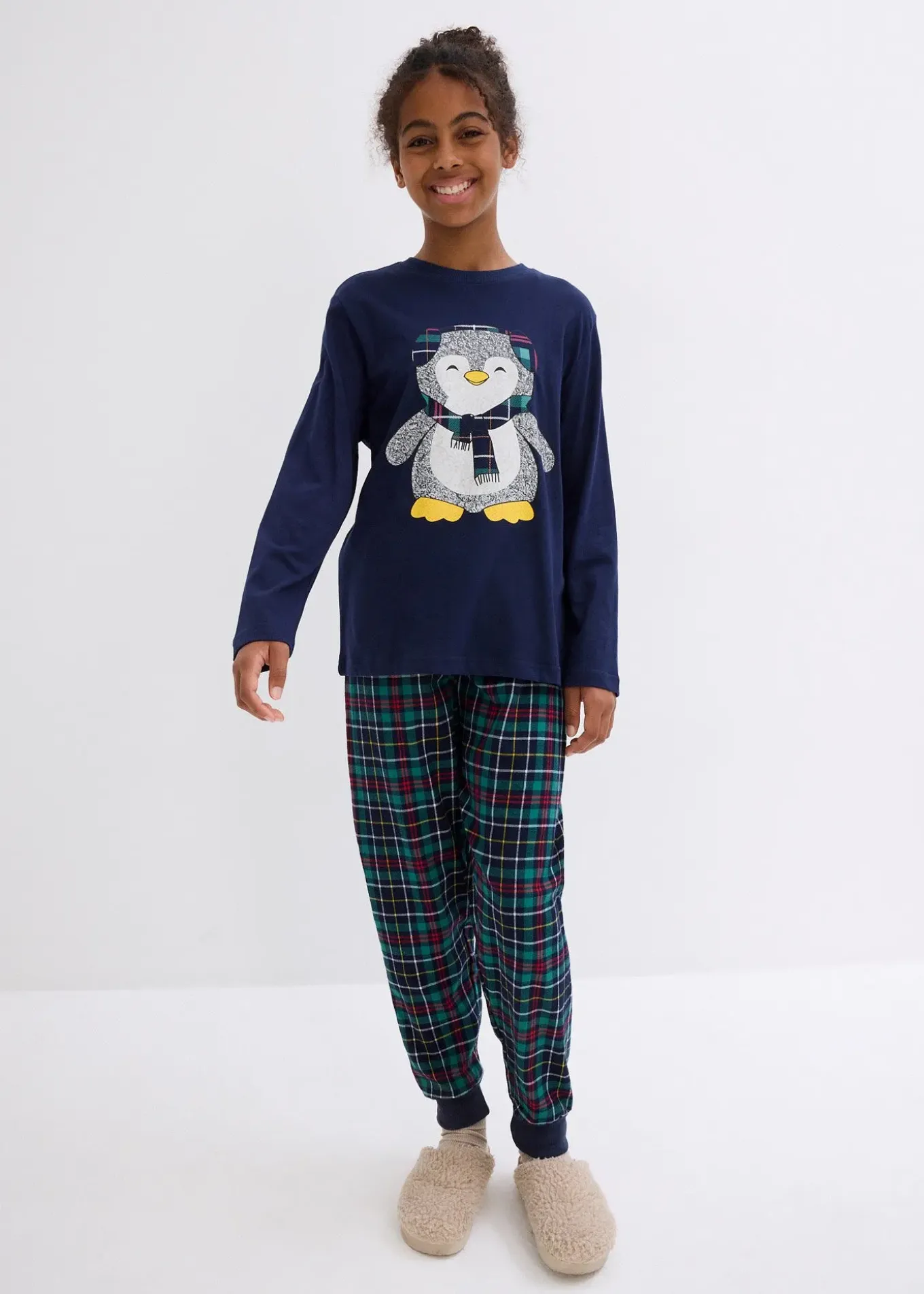 Pyjama enfant avec pantalon en flanelle et coton (ens. 2 pces)