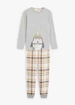 Pyjama enfant avec pantalon en flanelle (ens. 2 pces)