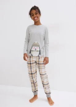 Pyjama enfant avec pantalon en flanelle (ens. 2 pces)