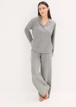 Pyjama tissé en flanelle avec motif chevrons