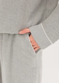 Pyjama tissé en flanelle avec motif chevrons