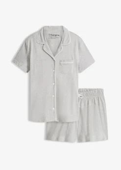 Pyjashort avec chemise boutonnée