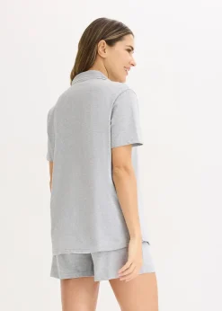 Pyjashort avec chemise boutonnée