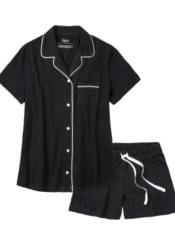 Pyjashort avec chemise boutonnée