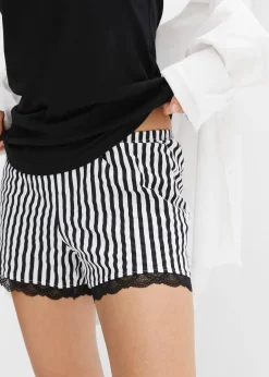 Pyjashort avec fine bordure dentelle
