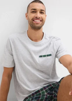 Pyjashort avec T-shirt à poche poitrine