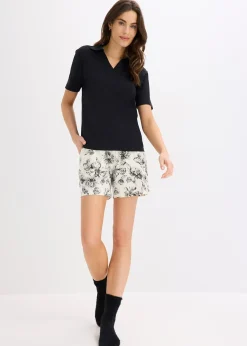 Pyjashort avec T-shirt polo 100% coton